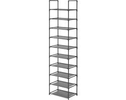 Organizzatore per Scarpe in Plastica a Parete Verticale 10 Livelli 33 x 33 x 173 cm.