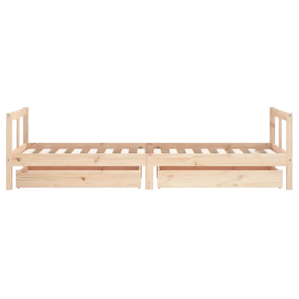 Giroletto Bambini con Cassetti 80x200 cm Legno Massello di Pino 834405
