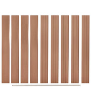 Pannelli di Ricambio per Recinzione 9 pz in WPC 170 cm Marrone cod mxl 6965