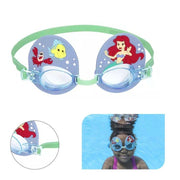 Trade Shop - Occhialini Disney Sirenetta Ariel Bambini Regolabili Nuoto Piscina Mare Estate -