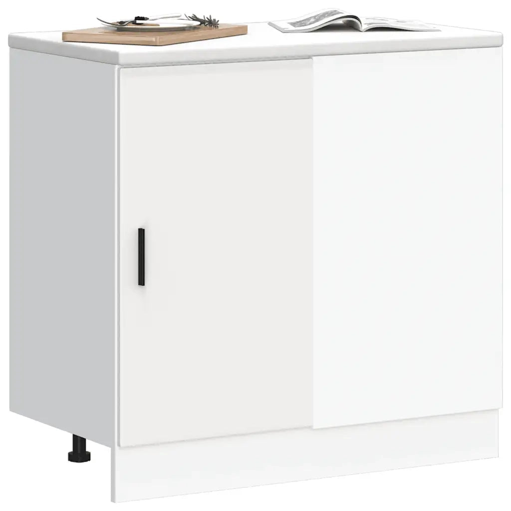 Mobile Base Lavello "Lyon"-Armadietto da bagno Bianco in Legno Multistrato