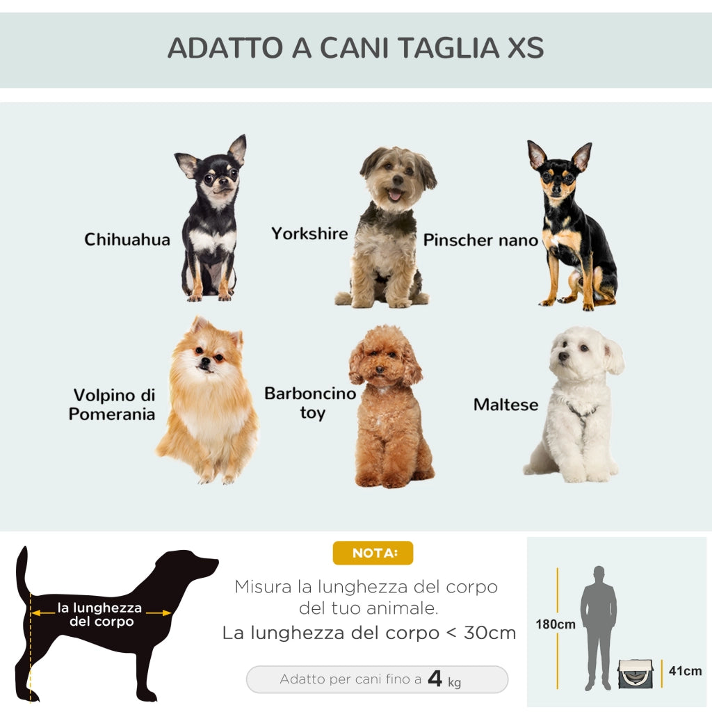 EasyComfort Trasportino per Animali Domestici Pieghevole in Oxford con Cuscino Rimovibile Lavabile e Borsa per Trasporto, 46x36x41cm, Grigio scuro