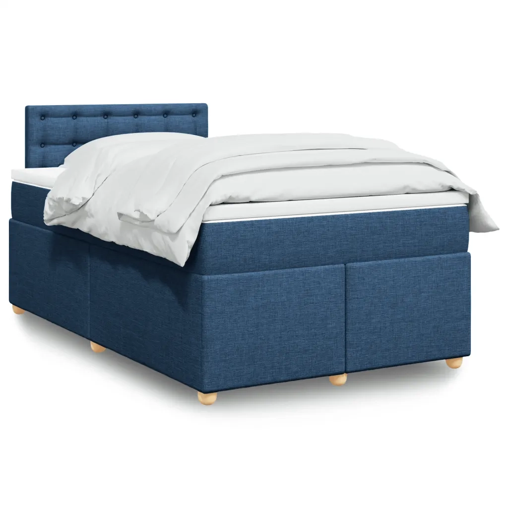 Giroletto a Molle con Materasso Blu 120x200 cm in Tessuto 3288967