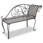 Sdraio da Giardino 128 cm in Acciaio Stile Anticato Marrone cod mxl 52095