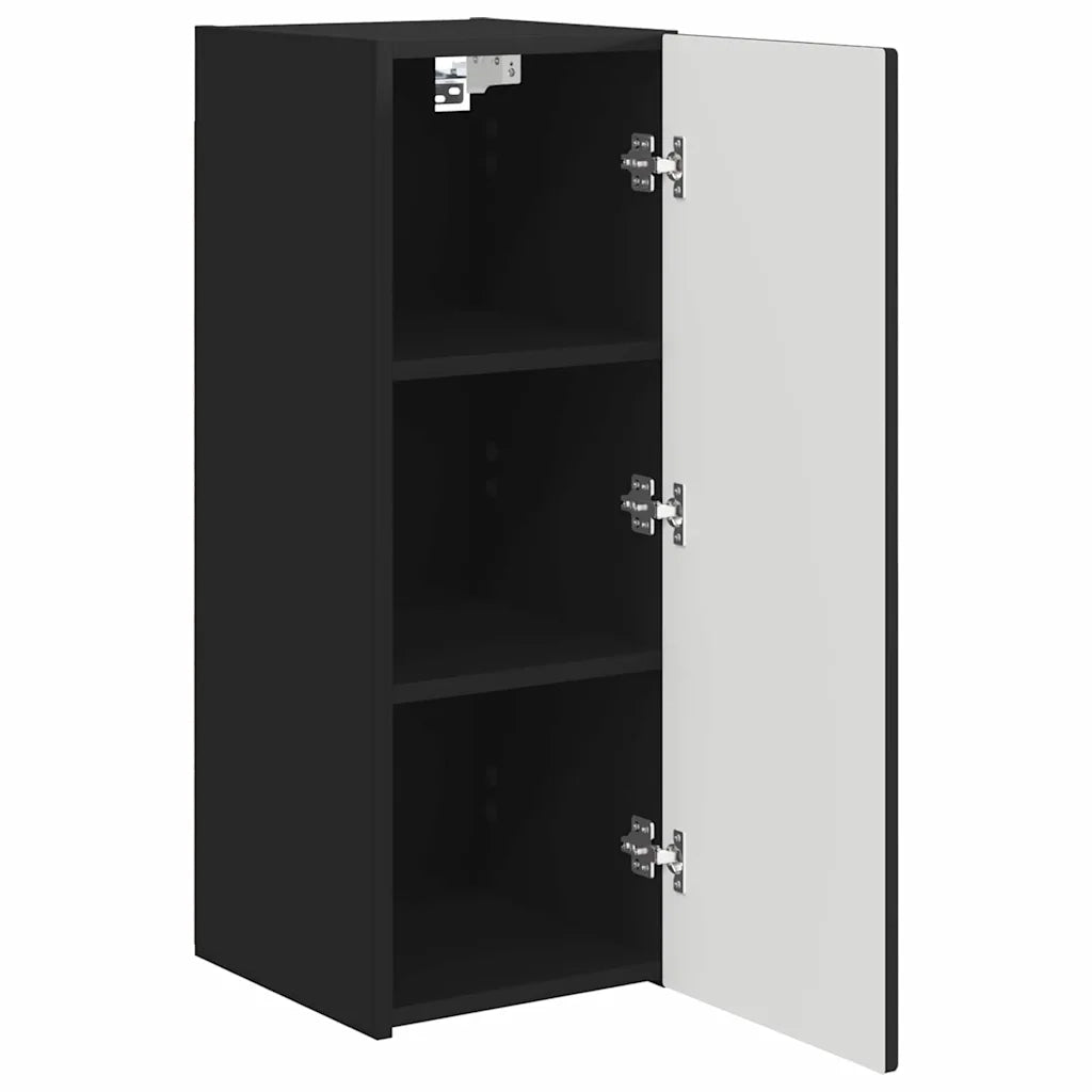 Mobile TV da parete-Mobile TV a Muro-Credenza TV Nero 30 x 31 x 80 cm Legno multistrato