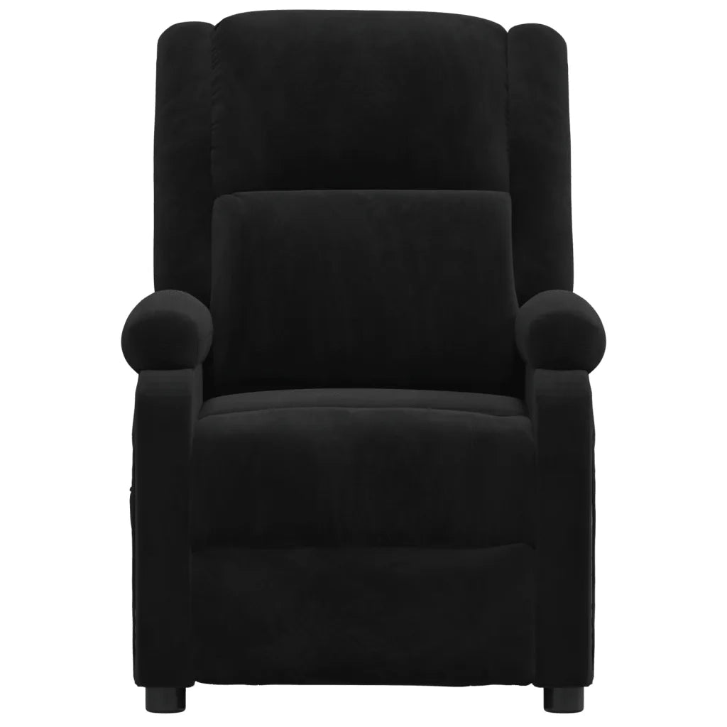 Poltrona Elettrica Reclinabile Nera in Velluto cod mxl 6215