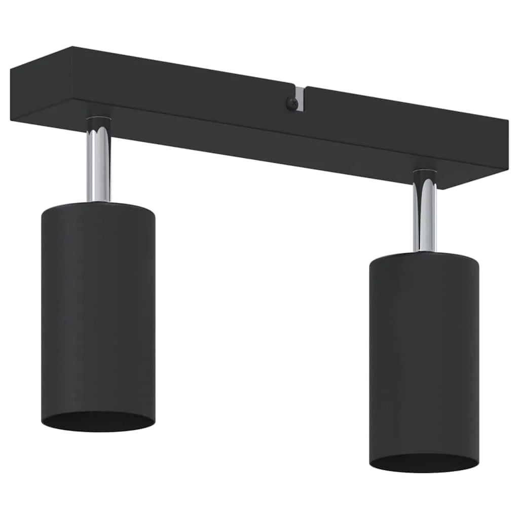 Faretto da soffitto cilindrico moderno orientabile 26 x 5,5 x 16,5 cm in metallo nero 02_0058302