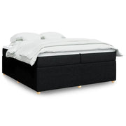 Giroletto a Molle con Materasso Nero 200x200 cm in Tessuto 3285597