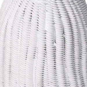 Portacandele resina nappina bianco cm Ø14xh25,6