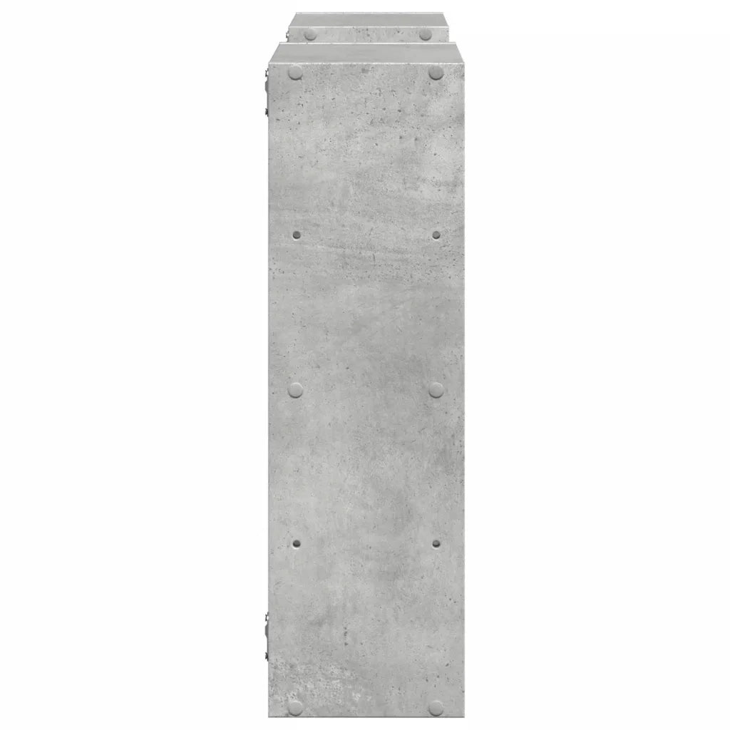 Scaffale a Muro Grigio Cemento 96x18x60 cm in Truciolato 853230
