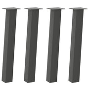 vidaXL Gambe per tavolo consolle 4 pz Antracite 72 cm Acciaio
