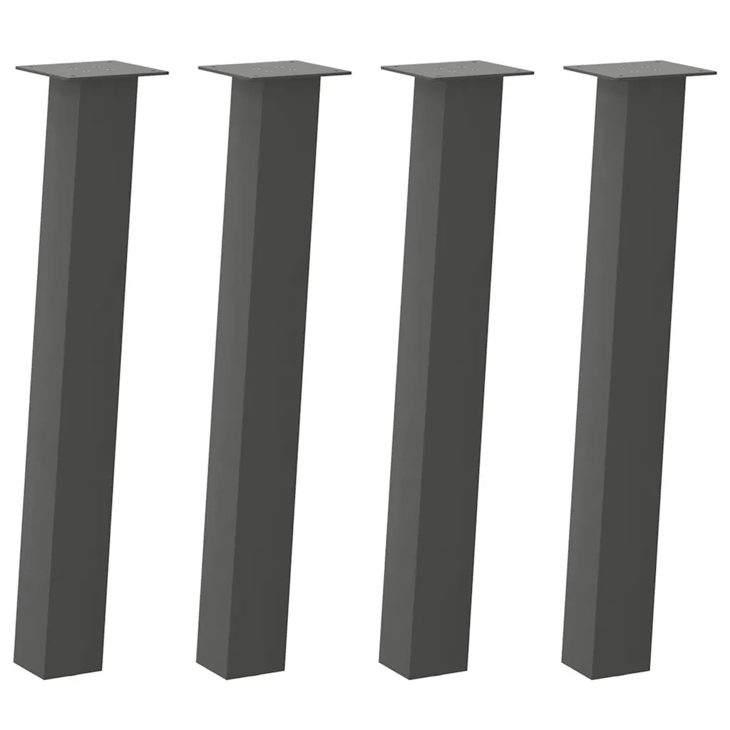 vidaXL Gambe per tavolo consolle 4 pz Antracite 72 cm Acciaio
