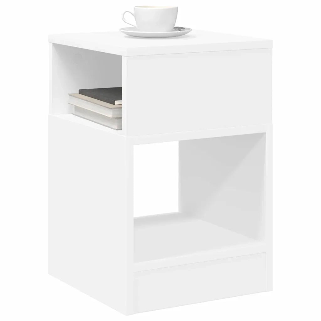 Tavolino 2 pcs Bianco 30,5 x 30 x 45 cm Legno multistrato