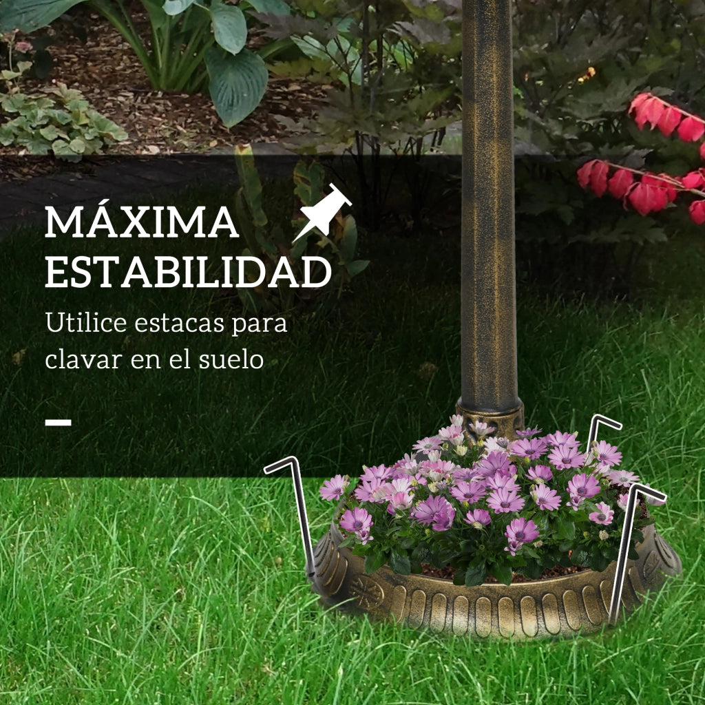 Bagno per uccelli da giardino esterno 81 cm conchiglia effetto bronce invecchiato ¨C zephmum ¨C 81x30x20