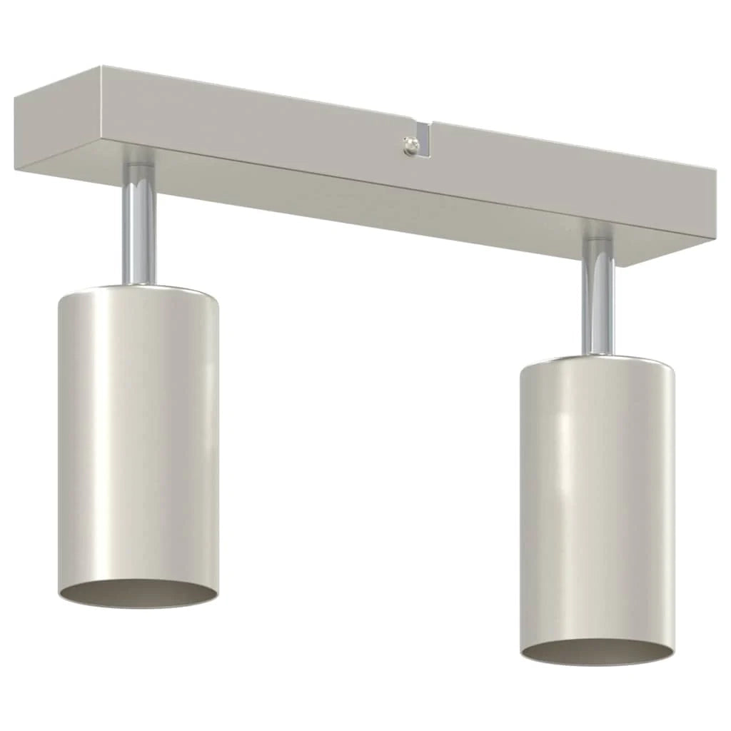 Faretto da soffitto cilindrico orientabile moderno 26 x 5,5 x 16,5 cm in metallo nichelato 02_0058304