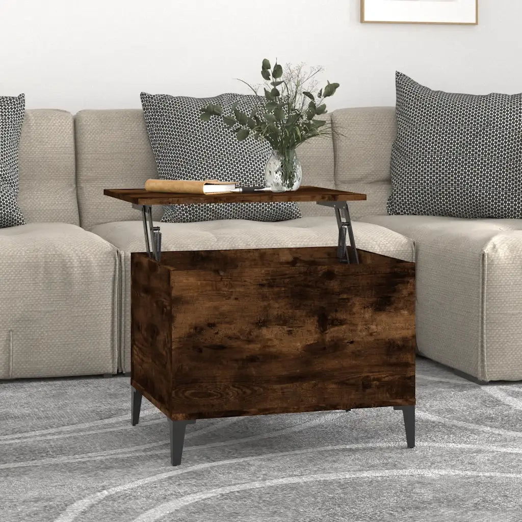 Tavolino da salotto | Tavolino da caff¨¨ | Tavolino da Soggiorno Rovere Fumo 60x44,5x45 cm Legno Multistrato