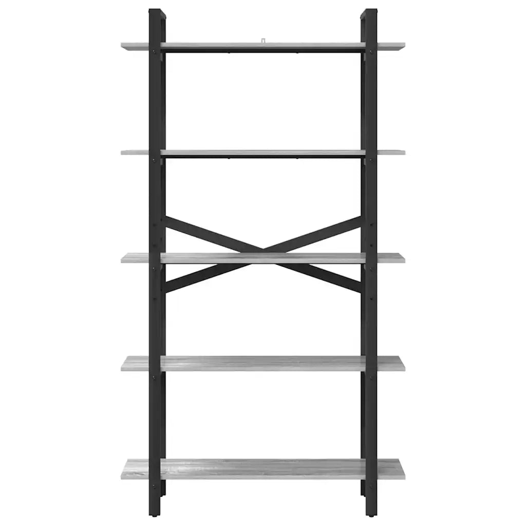 Libreria Grigio Sonoma 100 x 33,5 x 178 cm Legno multistrato