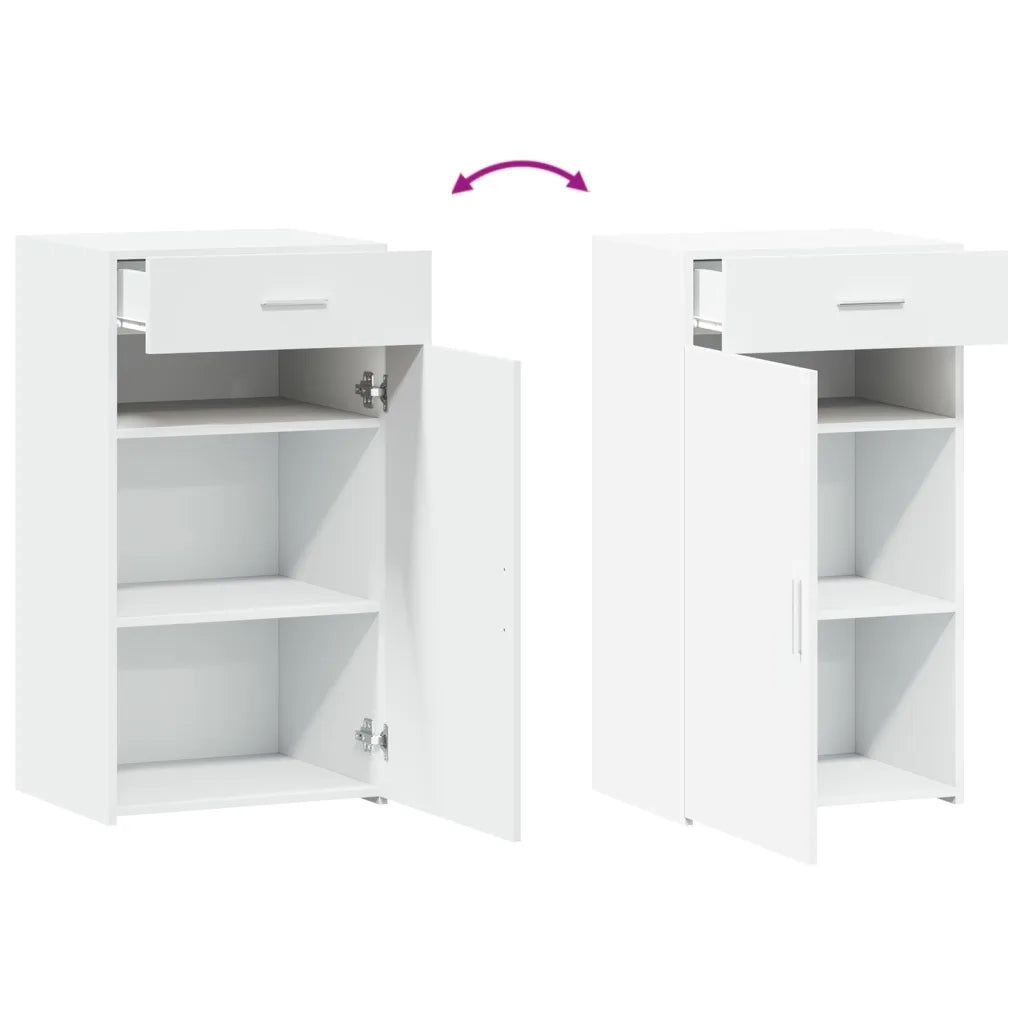 Credenza | Madia | Buffet da pranzo | Armadio da pranzo Bianca 50x42,5x93 cm in Legno Multistrato