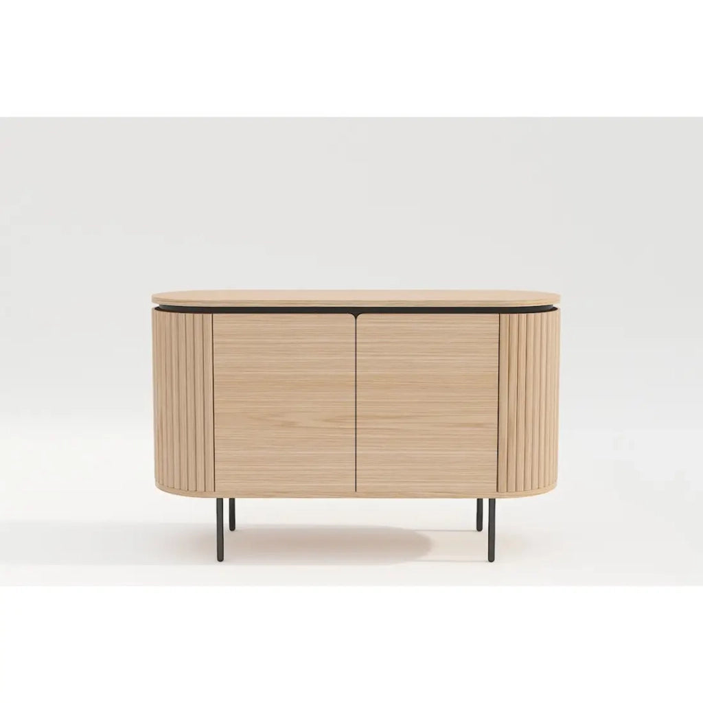 Buffet 120 cm 2 porte rovere chiaro e nero – Collezione SÖREN