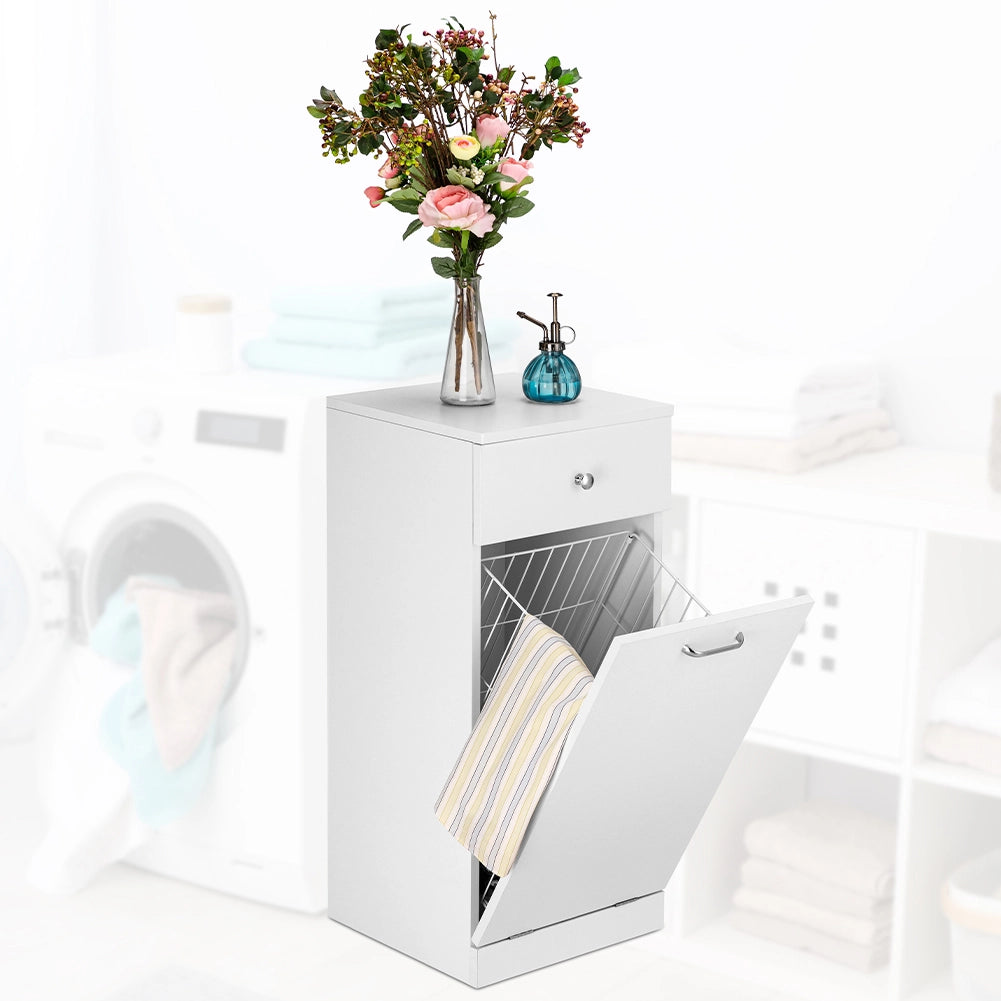 Mobile Portabiancheria da Bagno Porta Biancheria per Lavanderia Anta Ribaltabile