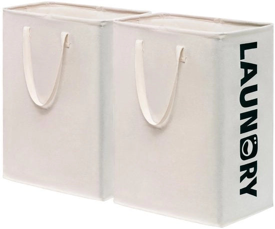 Wascanna, set di asciugamani, asciugamani, asciugamani pieghevoli, asciugamani per vasca, 75L, bianco
