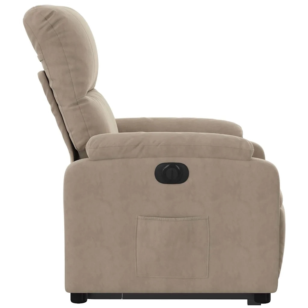Poltrona Alzapersona Reclinabile Elettrica Tortora Microfibra 3204943