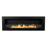 Camino a Bioetanolo da Incasso 120x15x40 cm Livorno 120 Nero
