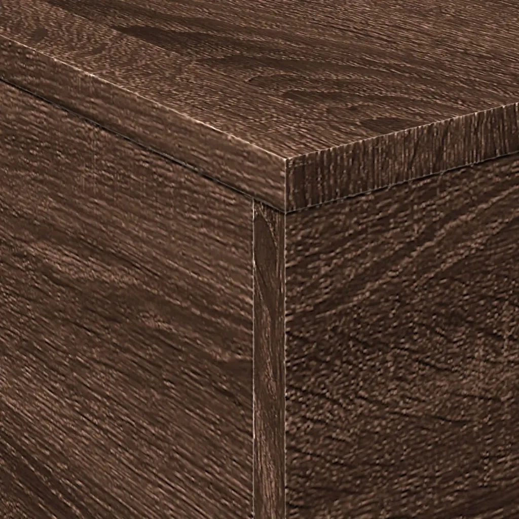 Tavolino da Salotto con Luci LED Rovere Marrone 50x50x40 cm