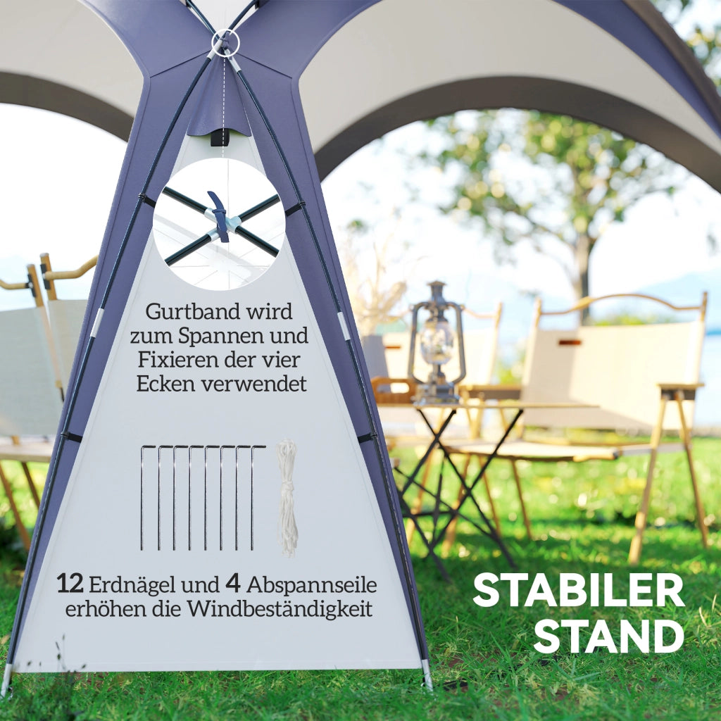 Gazebo da giardino ¨C zephmum ¨C crema 350x350x222 cm