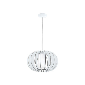 Lampadario Industrial Stellato 2 Piccolo 1 Luce Acciaio Bianco