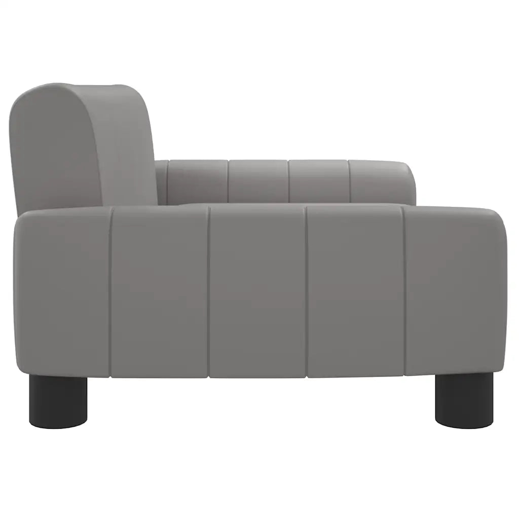 Divano per Bambini Grigio 70x45x30 cm in Similpelle