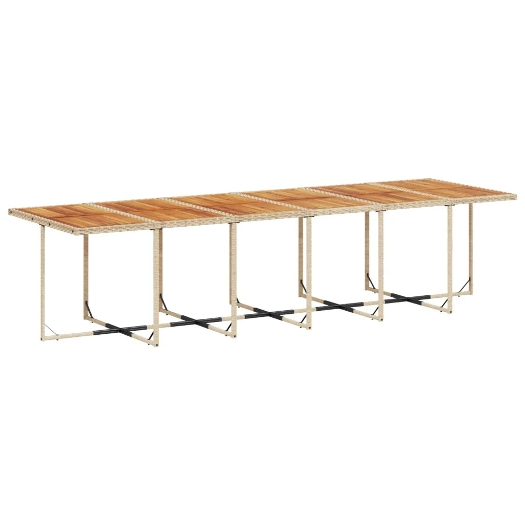 Set da Pranzo da Giardino 17 pz con Cuscini Beige in Polyrattan 3278019