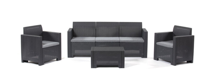 salotto resina 4 pz. con cuscininebraska 3ant. cod:ferx.95616