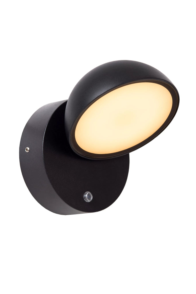 Applique esterno orientabile nero sensore crepuscolare LED12W