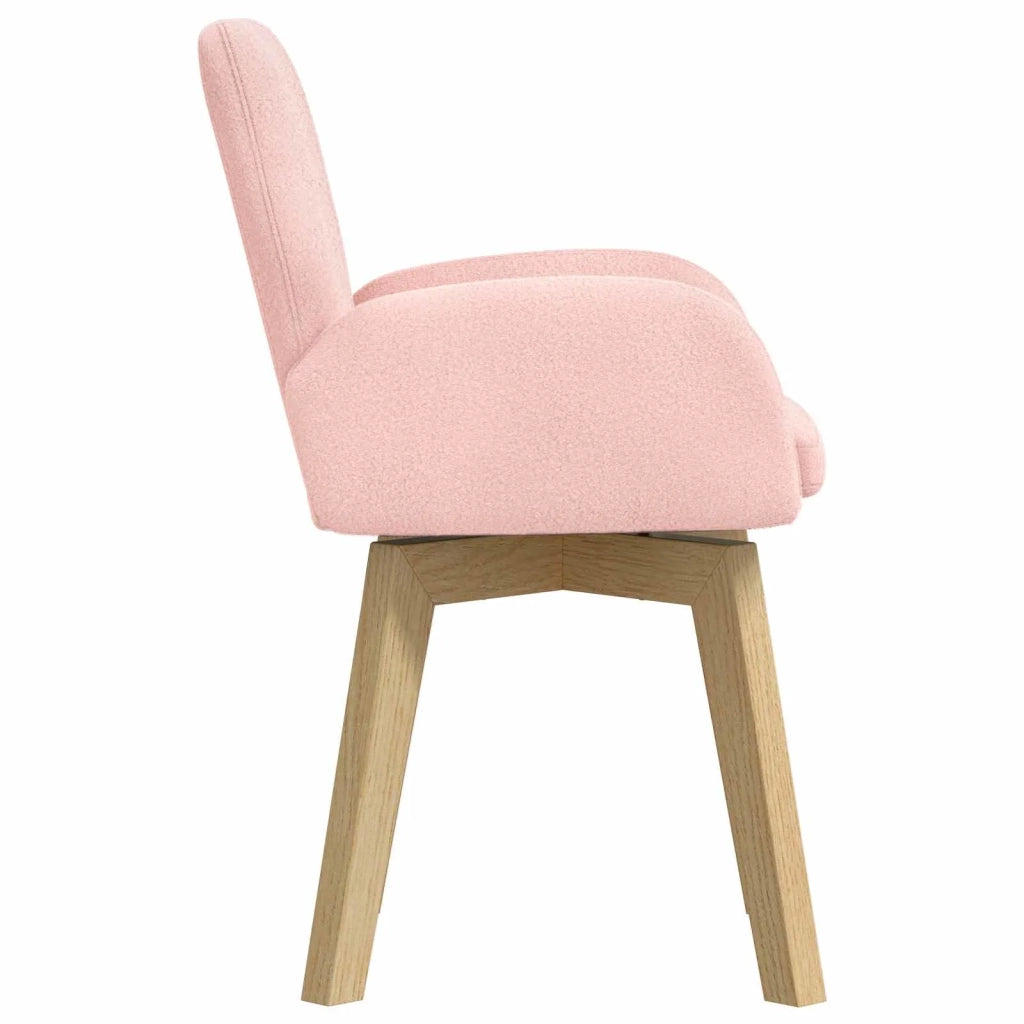 Sedie da pranzo girevoli 2 pz Bouclé Rosa 54 x 58 x 87 cm 42034332