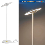 Piantana Bianca LED 48W Dimmerabile CCT RGB Lampada da Terra Orientabile 360 gradi Telecomando Luce Ufficio Salotto 2mt