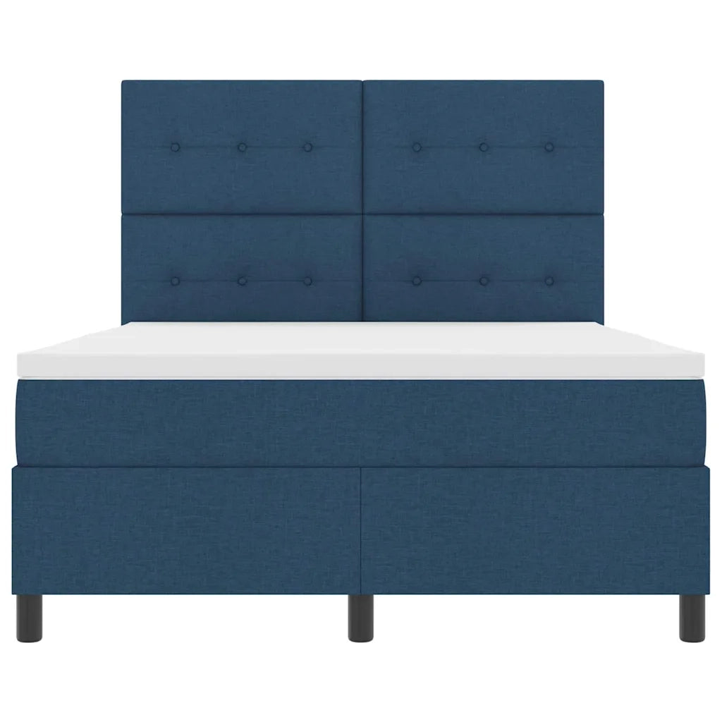 Letto a molle con materasso Blu 140 x 190 cm Tessuto 3339391