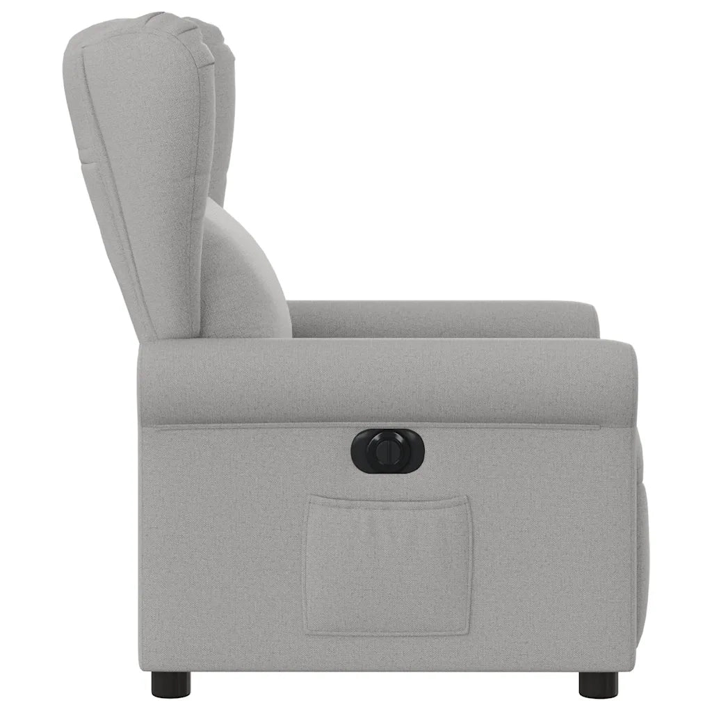 Poltrona Elettrica Reclinabile Grigio Nuvola in Tessuto 3303363