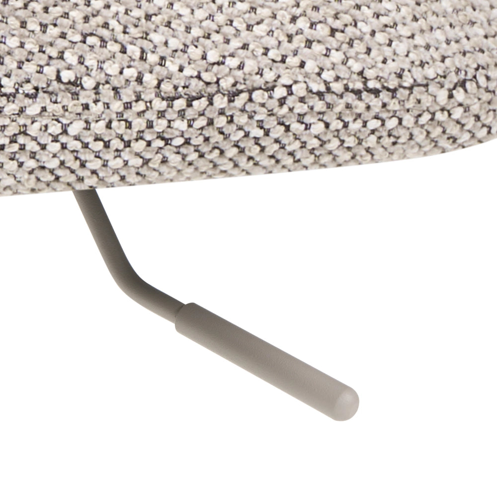 Sedia da ufficio con rivestimento in poliestere beige, regolazione in altezza e base girevole, per l'ufficio domestico
