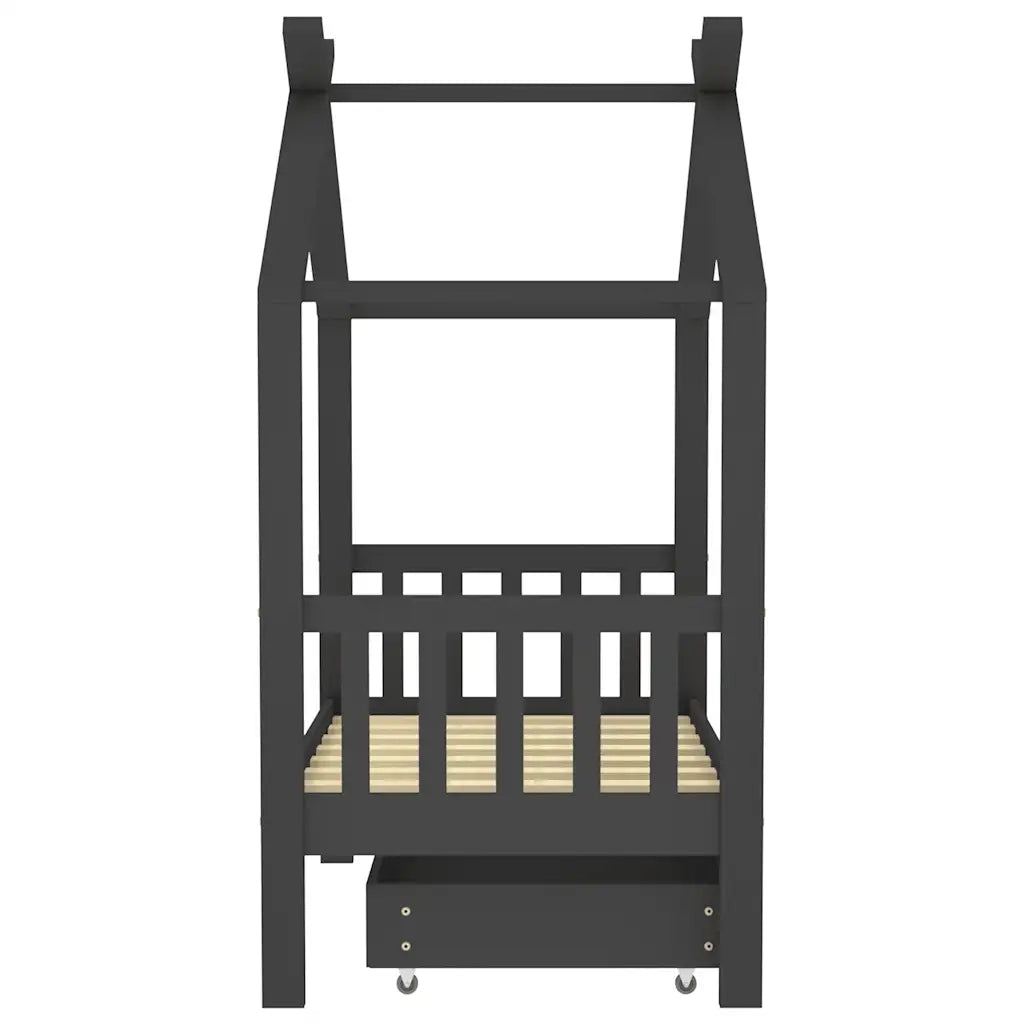 Giroletto per Bambini con Cassetto in Legno di Pino 70x140cm 322151