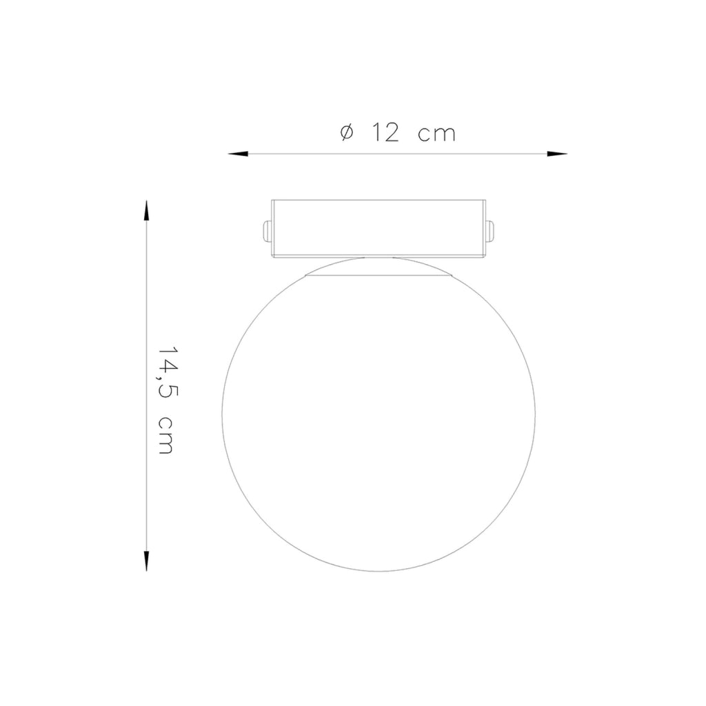 Plafoniera Pure Lume SOLEDA sfera vetro bianco opaco G9