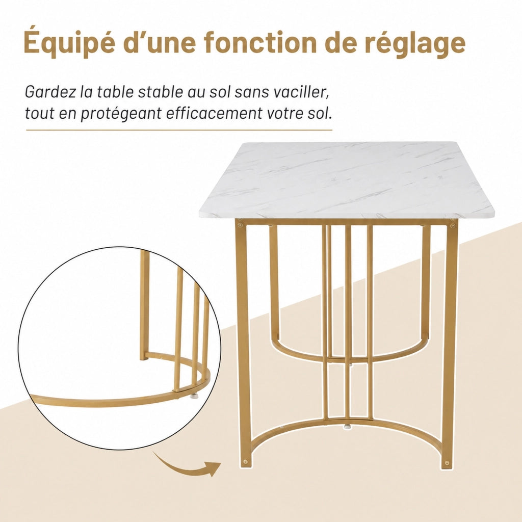 Set tavolo e sedie 140x80 cm bianco e verde in MDF, stile moderno, 5 pezzi