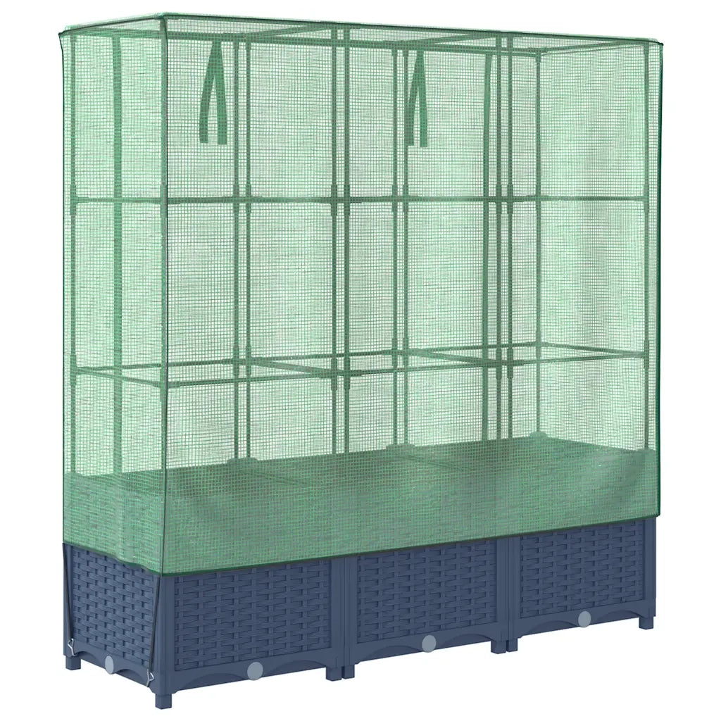 vidaXL Letto Rialzato con Copertura Serra Effetto Rattan 120x40x138 cm