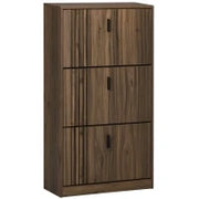 Mobile Scarpiera a 3 Livelli con Ripiani Regolabili per 18 Paia max, in Truciolato, 63x24x117 cm