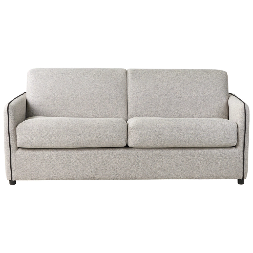 Divano letto in tessuto grigio imbottito a 2 posti trasformabile con gambe in plastica Soggiorno moderno minimalista