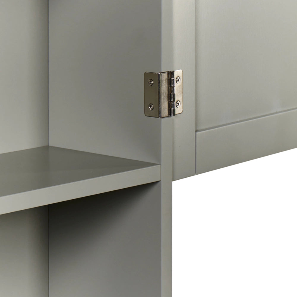Mobile da bagno in MDF grigio con ripiani, stile tradizionale