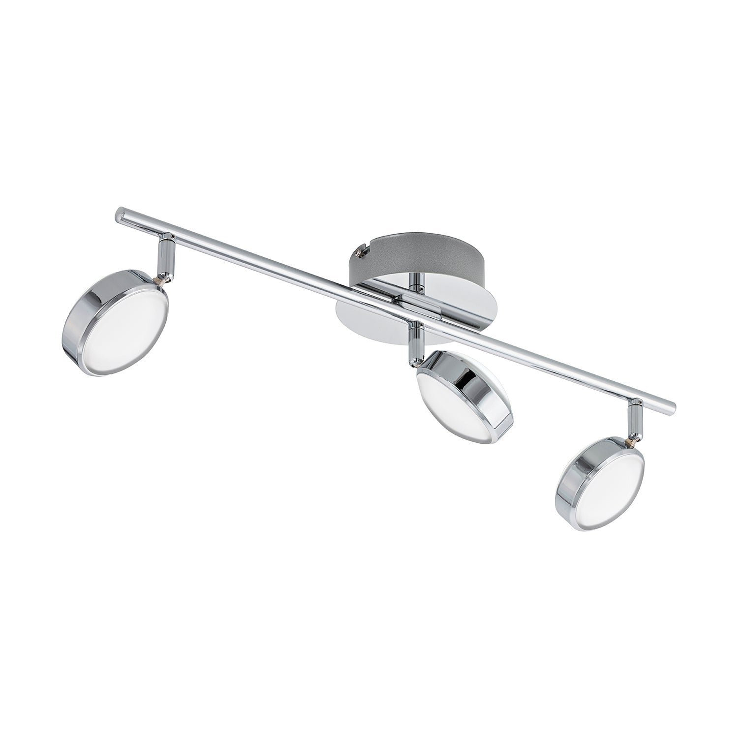 Spot Moderno Salto In Acciaio Cromo 3 Luci Led 5,4W 3000K Ip20