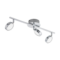 Spot Moderno Salto In Acciaio Cromo 3 Luci Led 5,4W 3000K Ip20