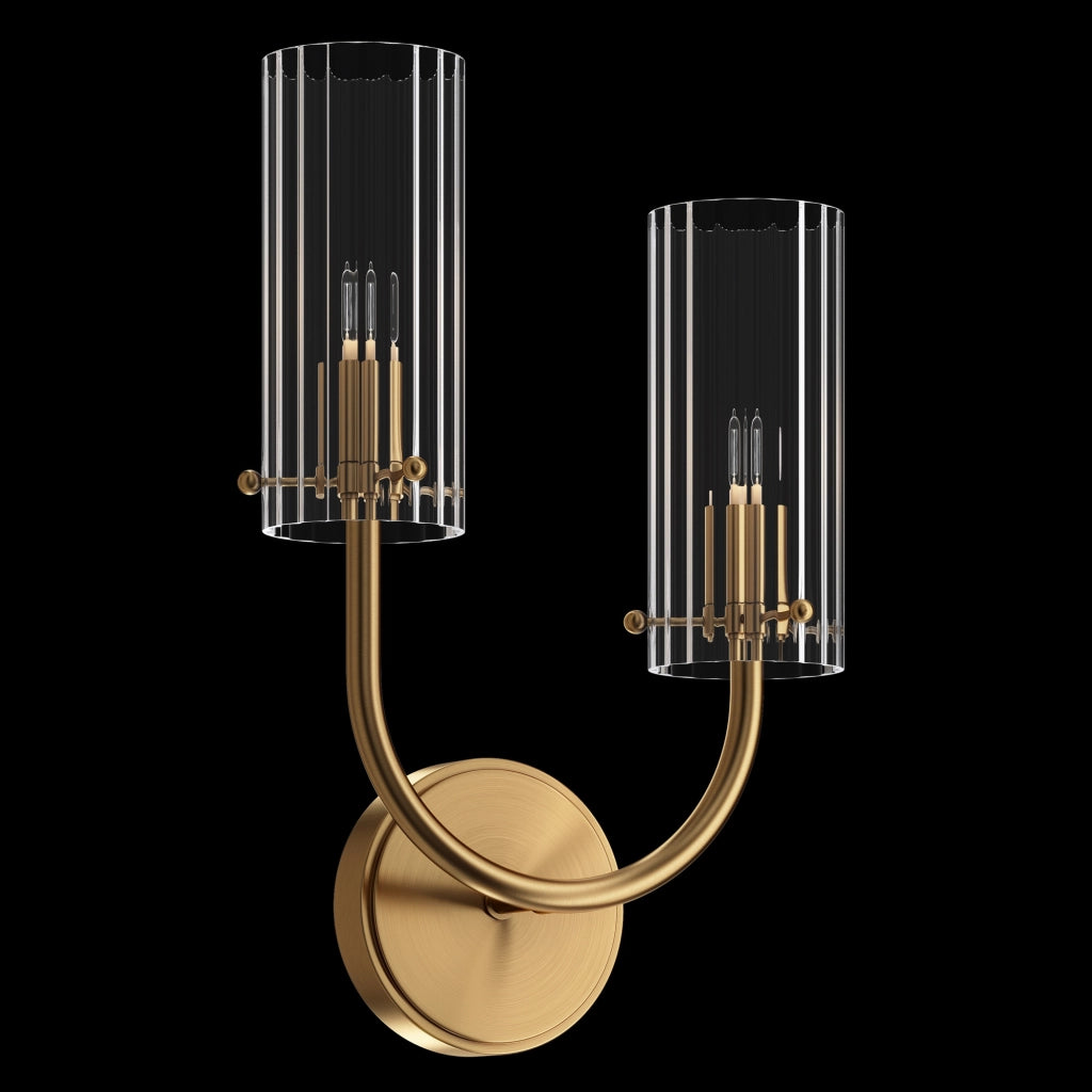 Maytoni applique contemporanea Arco 1 luce G9 ottone metallo vetro