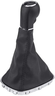 Manicotto di accoppiamento 5 velocità - PU-velatura/Plastica - Adatto per Opel Corsa D - Dimensioni 16,5 x 13 x 26,5 cm - Nero/Argento - Incluso manicotto di guida - Manopola di cambio